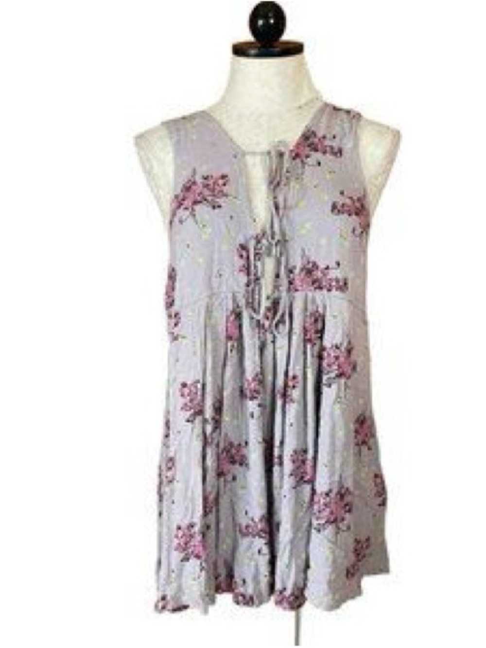 Free People Lavender Floral Babydoll Tunic